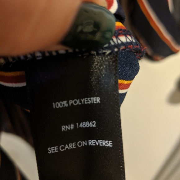 Navy Striped Blouse - Picture 3 of 6